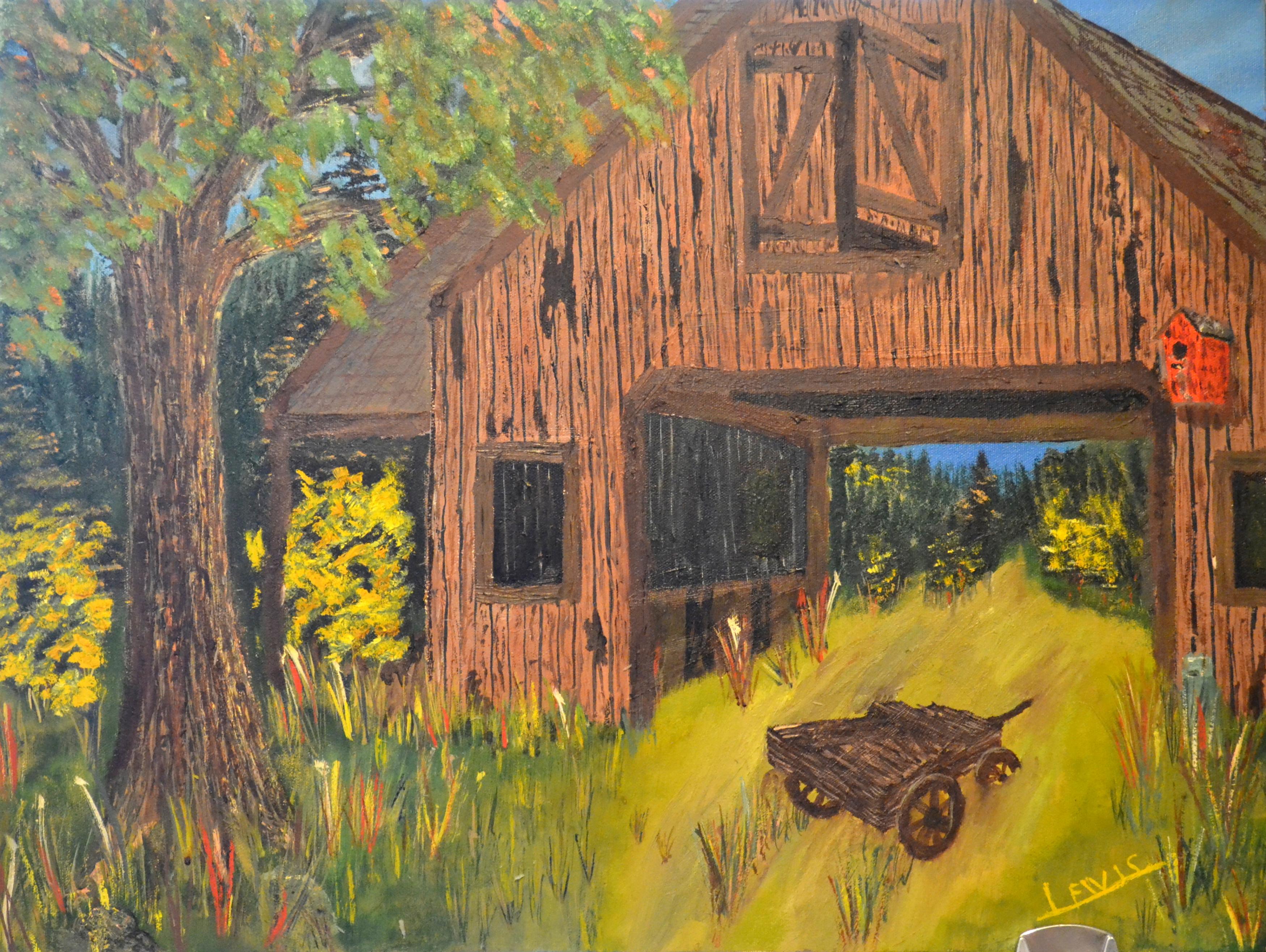 “barn And Wagon"original Oil Painting on Luulla